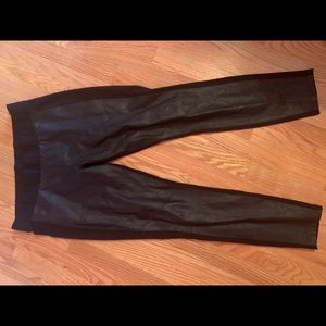 Leather leggings.